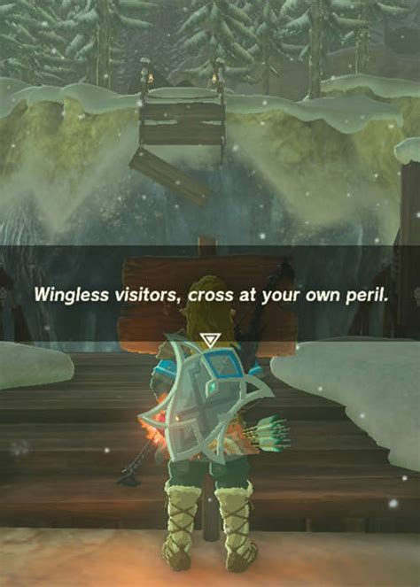 How to cross the bridge to Rito Village in Zelda: Tears of the Kingdom.